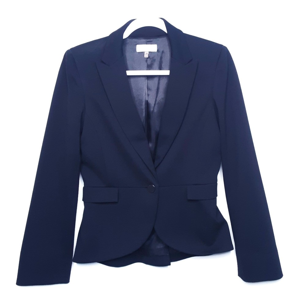 💎Calvin Klein Womens Blazer Jacket Black Knit Size XS